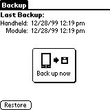 Backup Main Screen