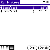 Call History listing
