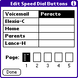 Edit speed dial buttons